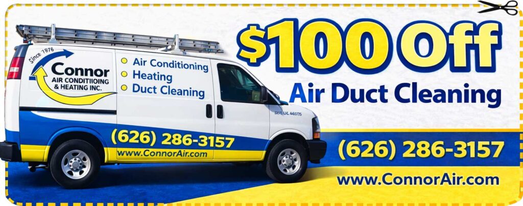 $100 Off air duct cleaning coupon