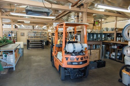 Completely stocked with parts and material